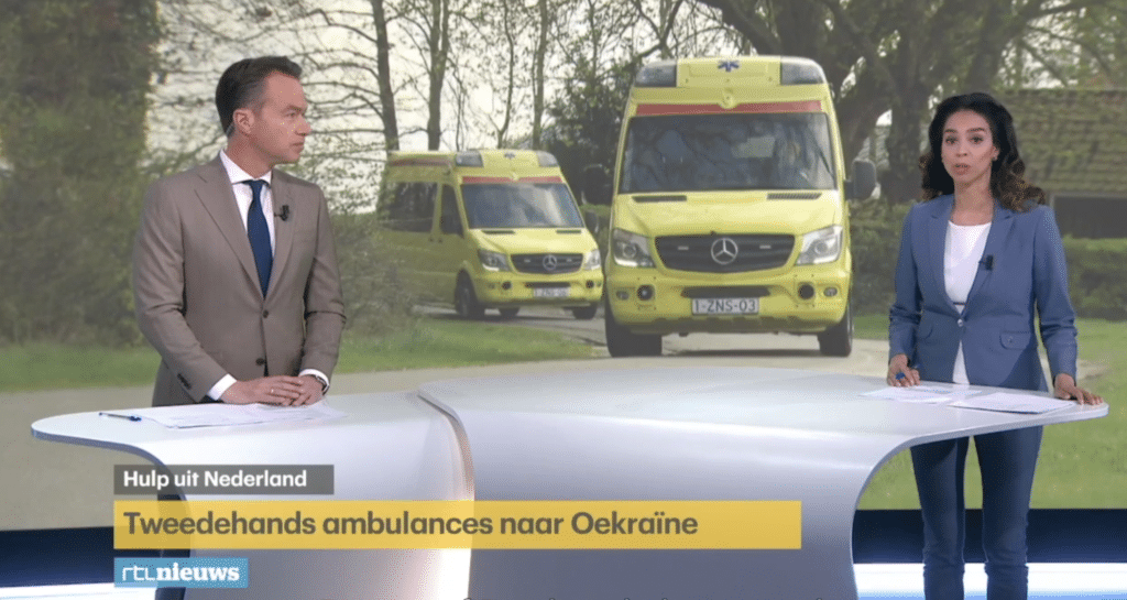TV reportage STP ambulances for Ukraine